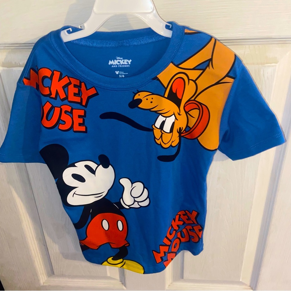Blue Boys Mickey Mouse and Friends T-Shirt Size 5/6 - NEW